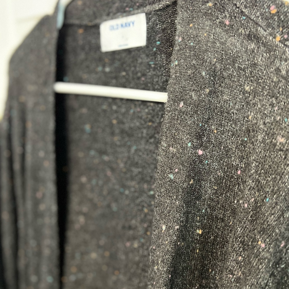 Old Navy Speckled Black Long Cardigan
